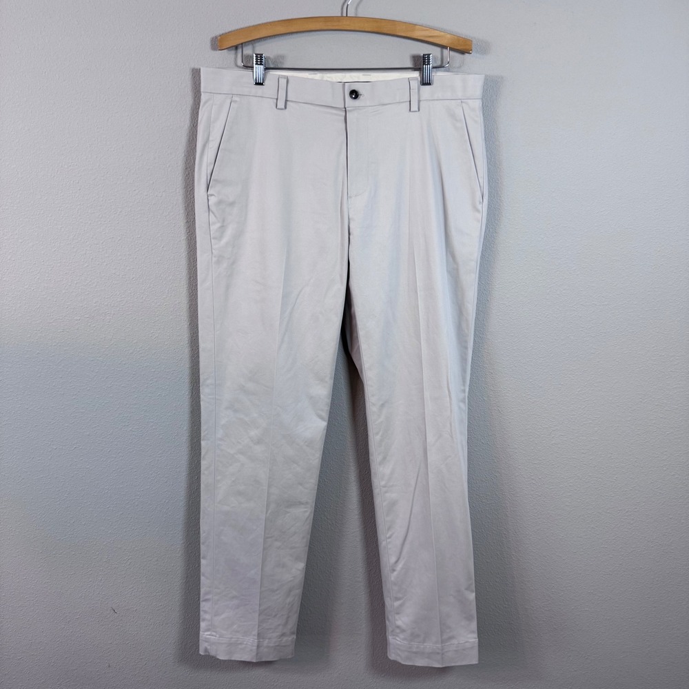 Brooks Brothers Advantage Chino Regular Fit Pants Light Khaki Cotton Men's 36x32
